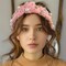 Wrapables Wide Knotted Headbands, Top Knot Headbands for Women and Girls, Jewel Pink